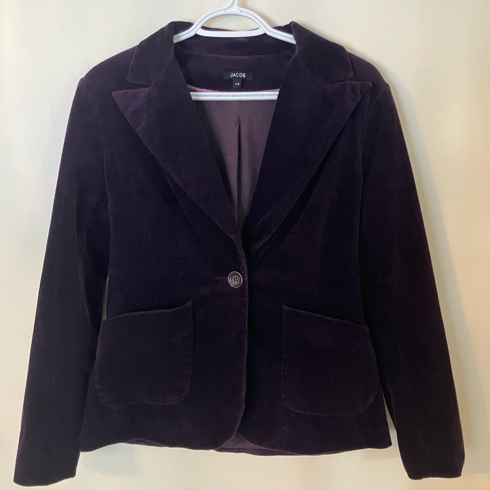 Vintage Jacob Deep Purple Corduroy Blazer